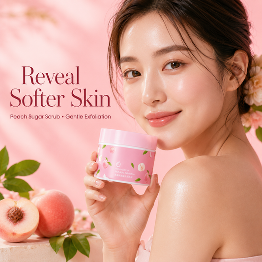 Peach Sugar Body Scrub UAE: Natural Exfoliating Firming Scrub with Fruit Extract for Smooth Bright Skin