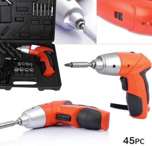 45Pcs Cordless Screwdriver|مفك براغي لاسلكي (45 قطعة)