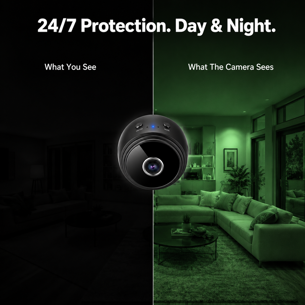 Buy the A9 Mini Wireless Security Camera in UAE. 1080P HD, night vision, motion detection, Wi-Fi, 150° wide angle & magnetic base.