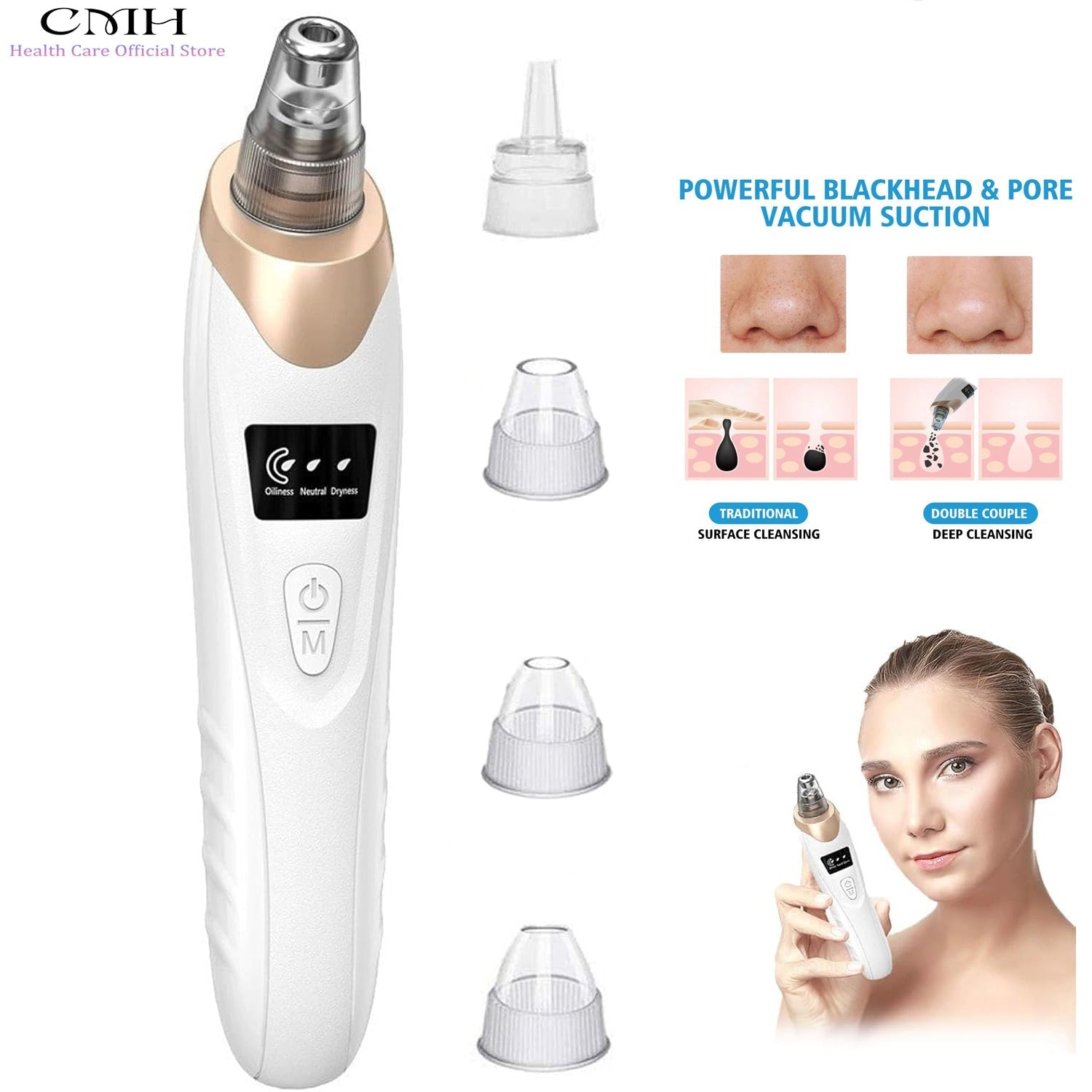 Electric Black Head Suction Instrument Face Cleanerجهاز شفط الرؤوس السوداء الكهربائي لتنظيف الوجه