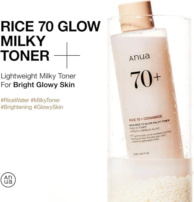 Anua Rice 70 Glow Milky Toner (Original)تونر أنوا Rice 70 Glow Milky (الأصلي)