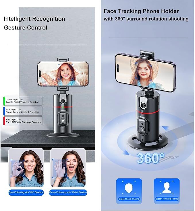Auto Face Tracking Tripodحامل ثلاثي القوائم للتتبع التلقائي للوجه