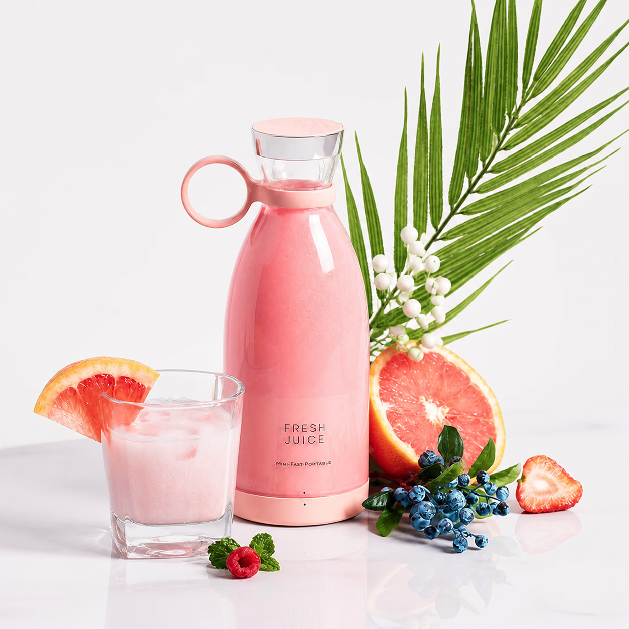 Portable Blender USB Rechargeable – 350ml Mini Juicer for Smoothies & Shakes