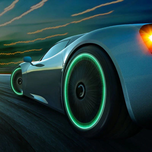 Car Luminous Tire Valve Cap (4 pcs set)|أغطية صمامات إطارات السيارة المضيئة (طقم من 4 قطع)