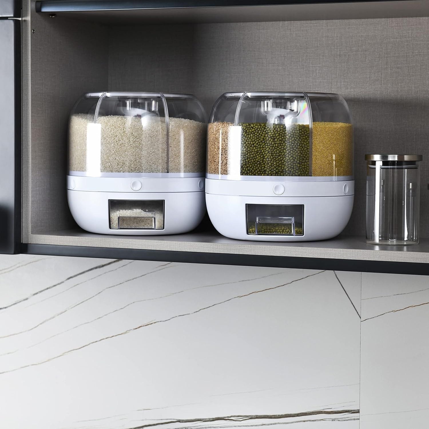 360 Degree Rotating Dry Food Dispenser|موزع طعام جاف دوار 360 درجة