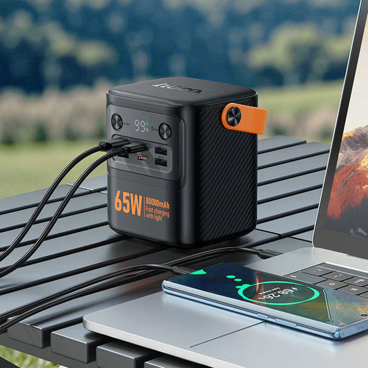 Hoco J152 Pro 80000mAh Power Bank UAE — 65W PD Fast Charging Portable Power Station for Laptop, MacBook, iPhone & Samsung | LED Display + Emergency Light | UAE Delivery