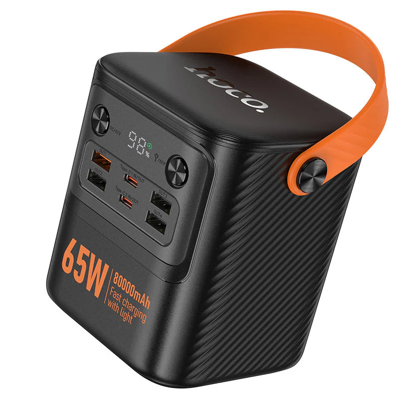 Hoco J152 Pro 80000mAh Power Bank UAE — 65W PD Fast Charging Portable Power Station for Laptop, MacBook, iPhone & Samsung | LED Display + Emergency Light | UAE Delivery