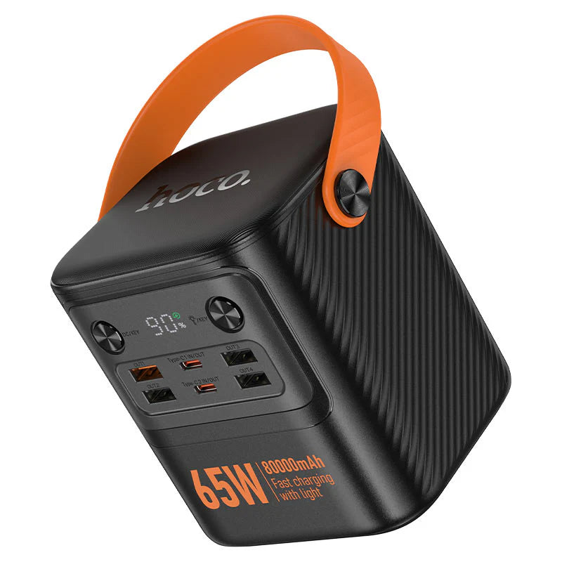 Hoco J152 Pro 80000mAh Power Bank UAE — 65W PD Fast Charging Portable Power Station for Laptop, MacBook, iPhone & Samsung | LED Display + Emergency Light | UAE Delivery