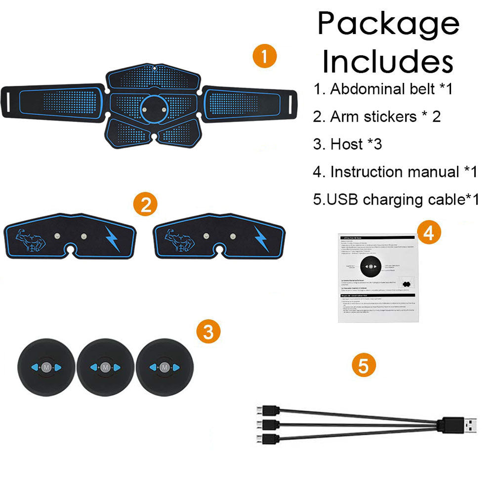 Abdominal Muscle Training with EMS Fitness Equipmentتدريب عضلات البطن باستخدام معدات اللياقة البدنية بتقنية EMS
